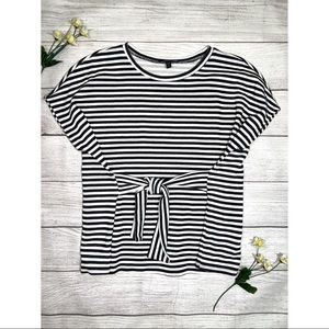 EXPRESS Striped Tie Waist Top